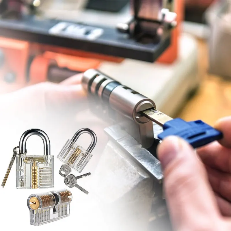 

Transparent Locks Pick Visible Cutaway Mini Practice View Padlock Hasps Training Skill For Locksmith Furniture Hardware