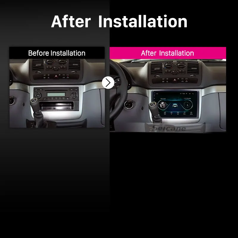 Seicane Автомобильный мультимедийный 10 1 дюймовый Android 0 для 2014 2018 BENZ VITO автомобильный