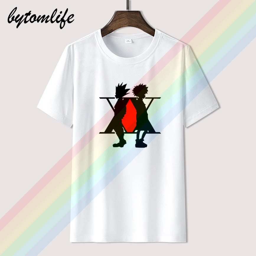 

Anime Hunter X Hunter Print T Shirt For Men Limitied Edition Men's Black Brand T-shirt Cotton Tees Amazing Short Sleeve Tops