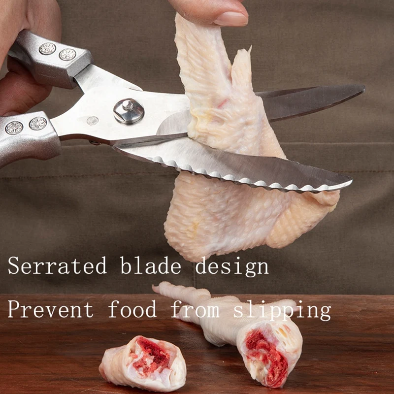 

Chicken Bone Scissors Chicken Duck Fish Cutter Shears Stainless Steel Scissors Scale Clean Cooking Scissors Knife