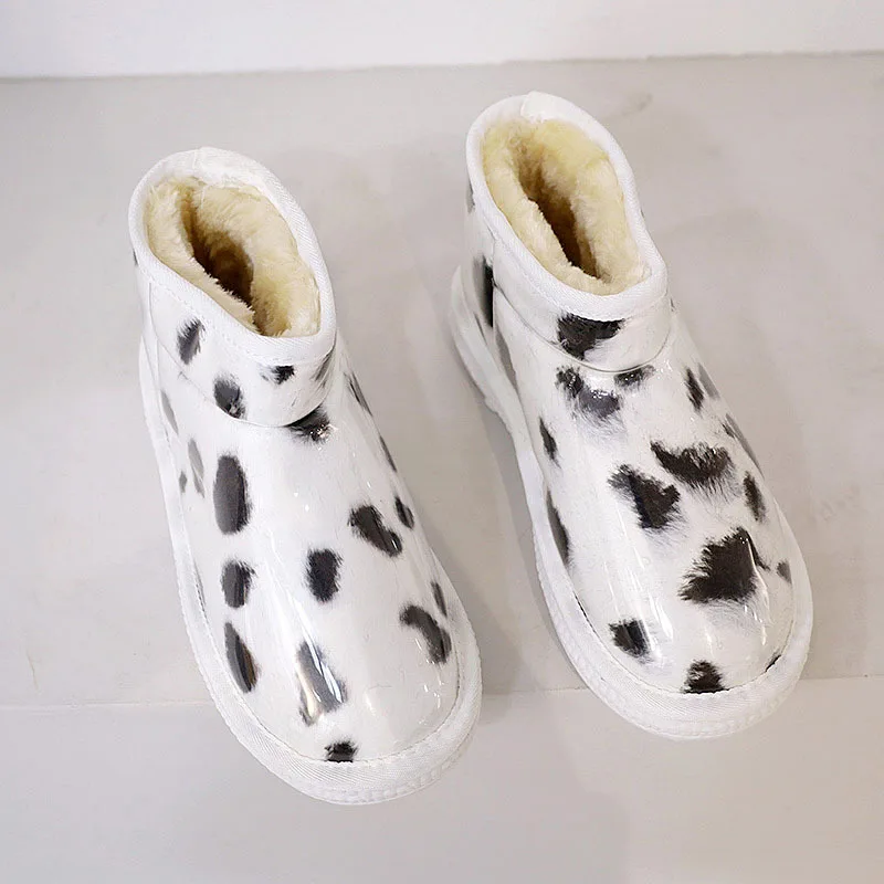

2022 Women's Ankle Boots Winter Warm Snow Boots Leopard Ladies Shoes Waterproof Women Short Booties Comfortable Female Shoes New