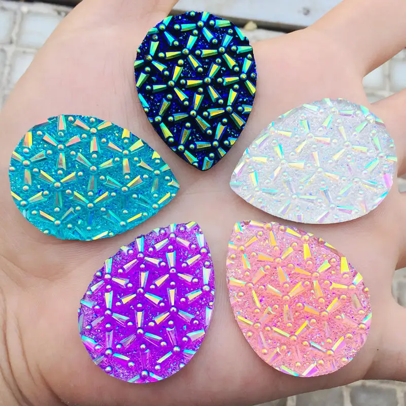 Стразы из каплевидной смолы с плоской задней поверхностью 30*40 мм украшения