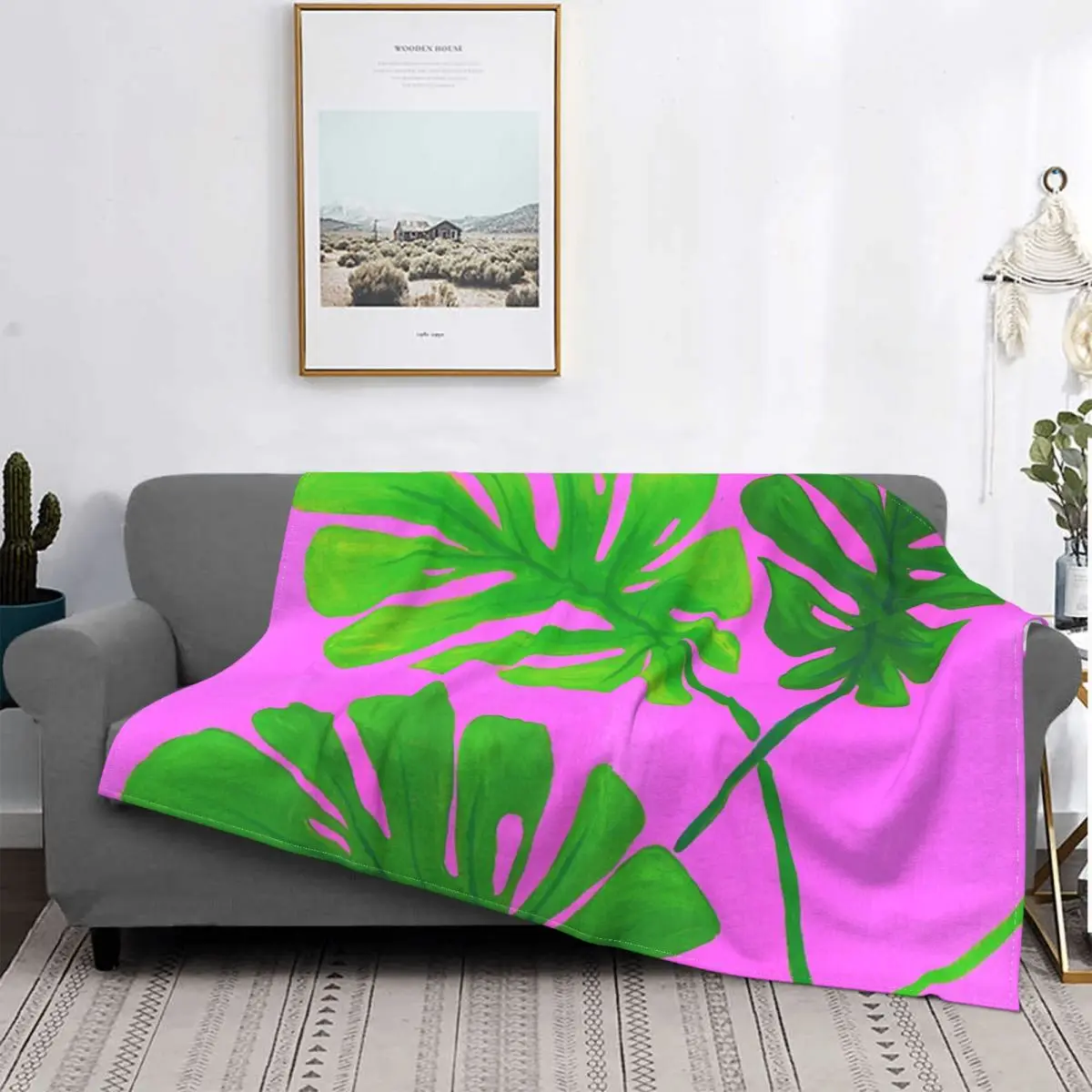 

Manta para bebé de Emma Jones Art-Monstera, colcha para cama a cuadros, ropa de cama de muselina a cuadros, manta de verano para