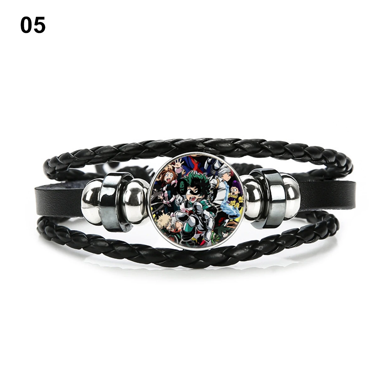 Браслет унисекс из искусственной кожи аниме с шармами Моя геройская Академия