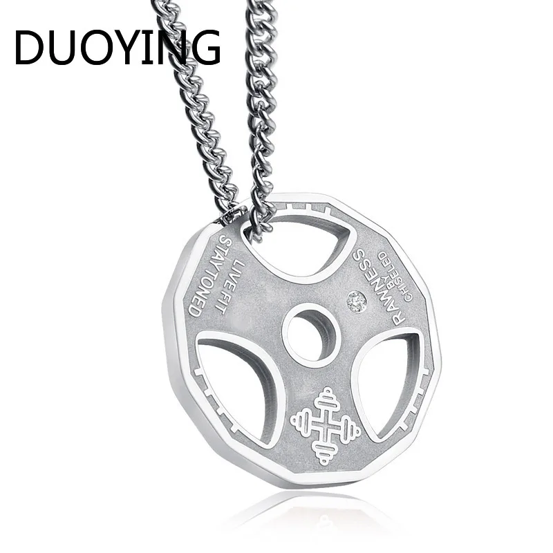 DUOYING модные гантели бодибилдинг тяжелая атлетика подвеска ожерелье для мужчин и