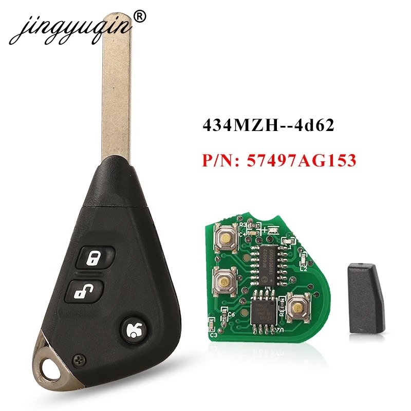 

Автомобильный Ключ-пульт Jingyuqin 433 МГц 4D62 Для Subaru Forester, Impreza, Liberty, Outback