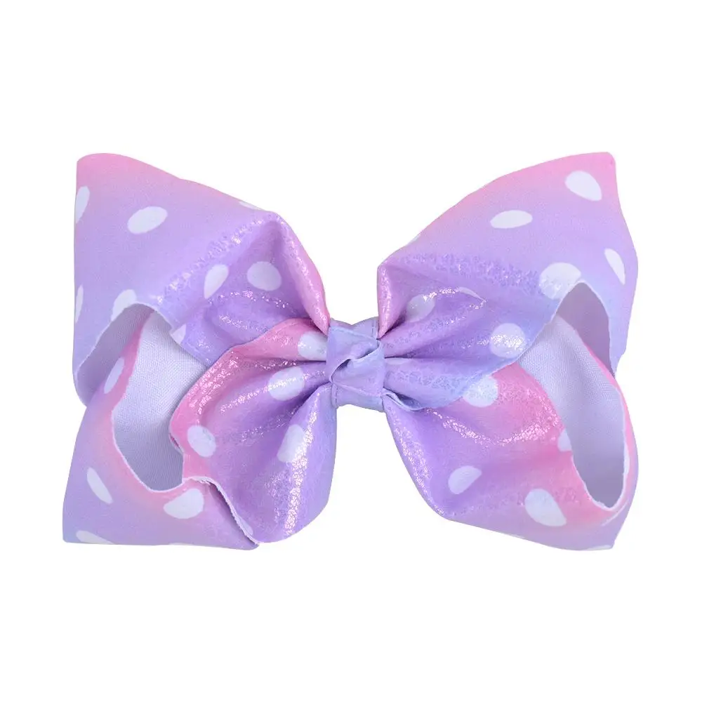

Fashions Kids Girls Hair Accessories INS 36 Colors 6.9 Inch PU Polka Dot Stripes Hairclips Butterfly Headband Hairbows