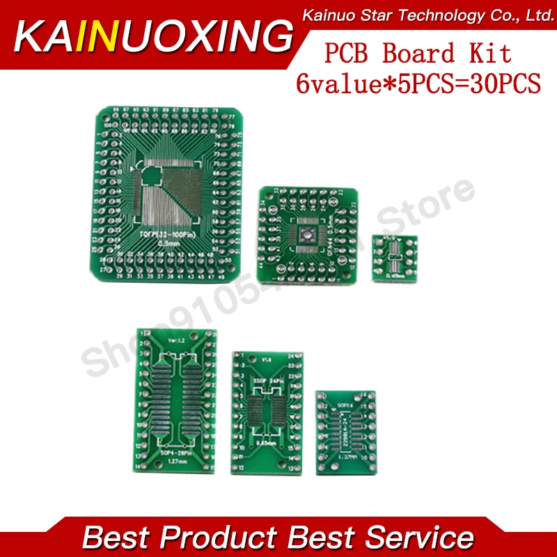 30 шт. набором плат PCB SOP24 SOP8 SOP14 SOP16 SOP20 SOP28 SMD обратиться к DIP адаптер конвертер