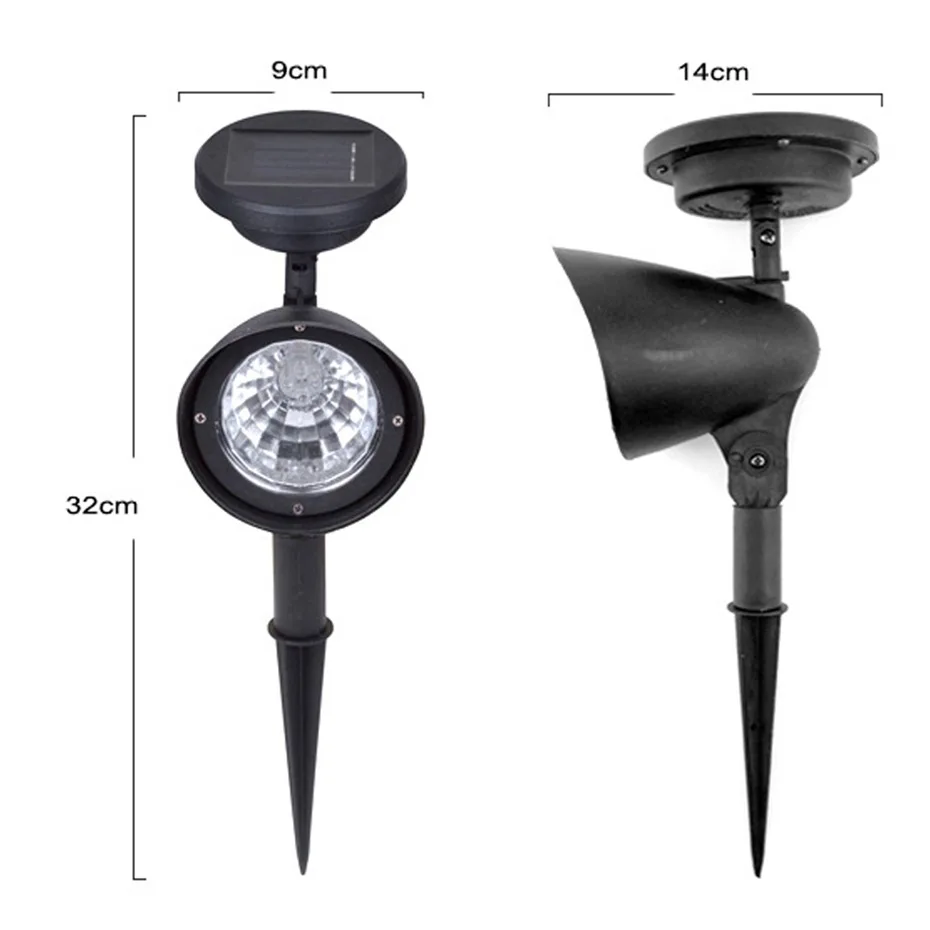 Уличный фонарь на солнечной батарее 4 светодиода для газона сада земли |