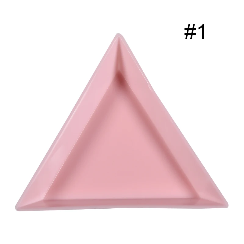 Pattern 10 1 шт. Пластиковые Треугольные стразы аксессуары из драгоценных камней Типсы для ногтей контейнер для украшений колпачок инструмент для дизайна ногтей пустой ящик чехол для хранения - Цвет: Pattern 10