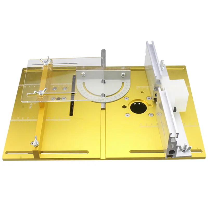 Aluminum Router Table Insert Plate Circular Saw Flip Cover With Miter Gauge Guide For Woodworking Workbench Tool | Инструменты