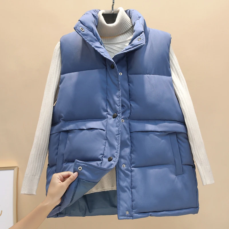 Женская хлопковая куртка-парка на молнии без рукавов | одежда