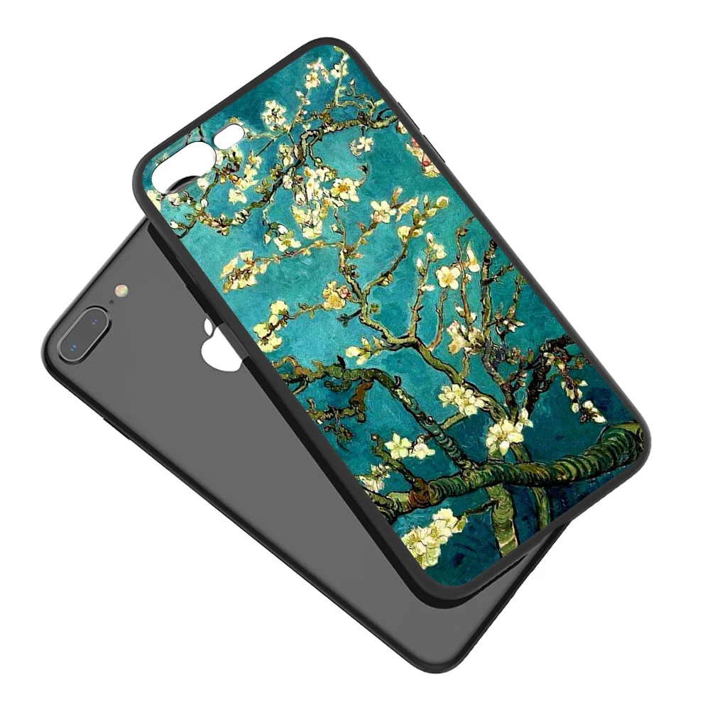 WEBBEDEPP Van Gogh мягкий силиконовый чехол с черепом Tardis для iPhone 12 Mini 11 Pro XS MAX XR X 8 7 6 6s 5 5s