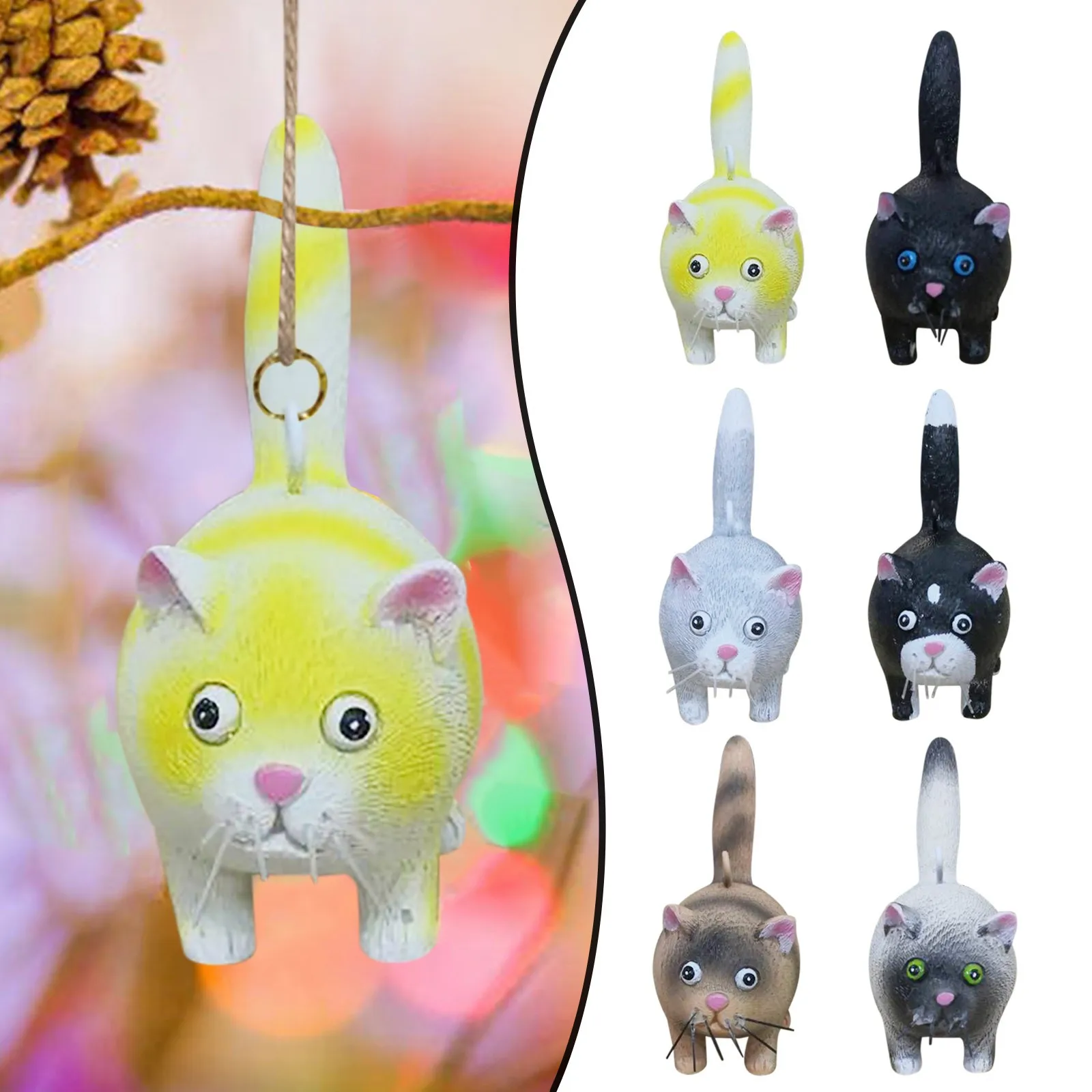 Миниатюрная скульптура Kitty подвесная кошка домашний декор оригинальное