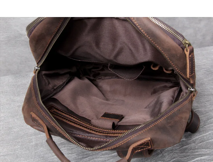 

Men's leather bag, horseback bag, notebook bag, men's schoolbag, travel bag