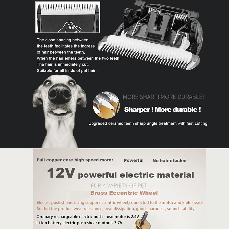 Машинка для стрижки собак BaoRun S1 электрический триммер высокой мощности груминга