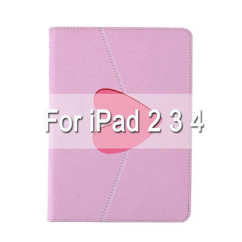 Магнитный чехол-книжка с розовым сердцем для iPad Pro 9," 10,5 11 Air Air2 Mini 1 2 3 4 чехол для планшета для нового iPad 9,7 - Цвет: for ipad 234