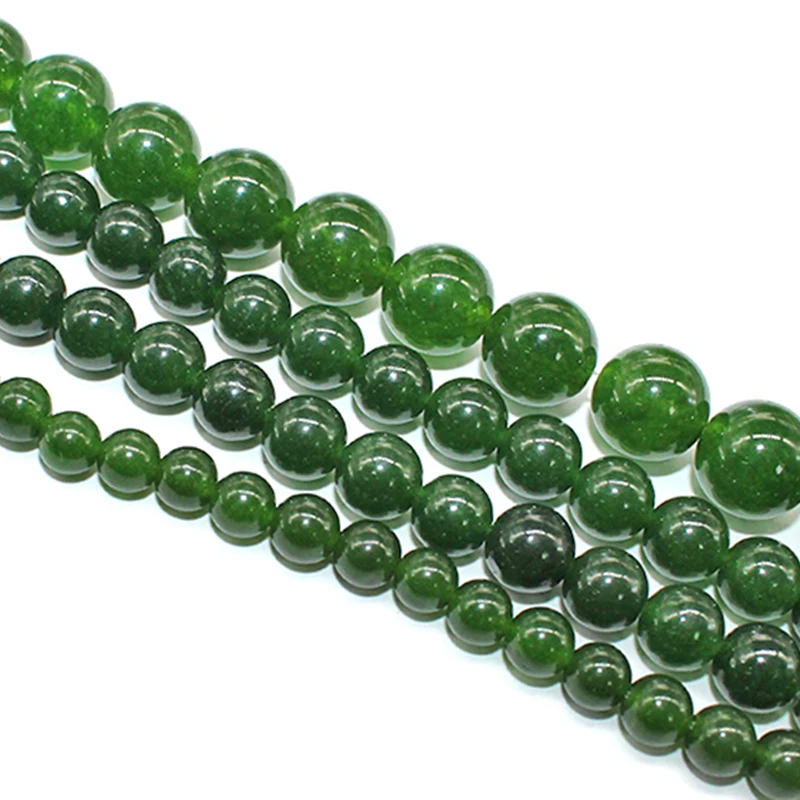 Натуральный камень тайваньские Зеленые Бусины из нефрита для изготовления