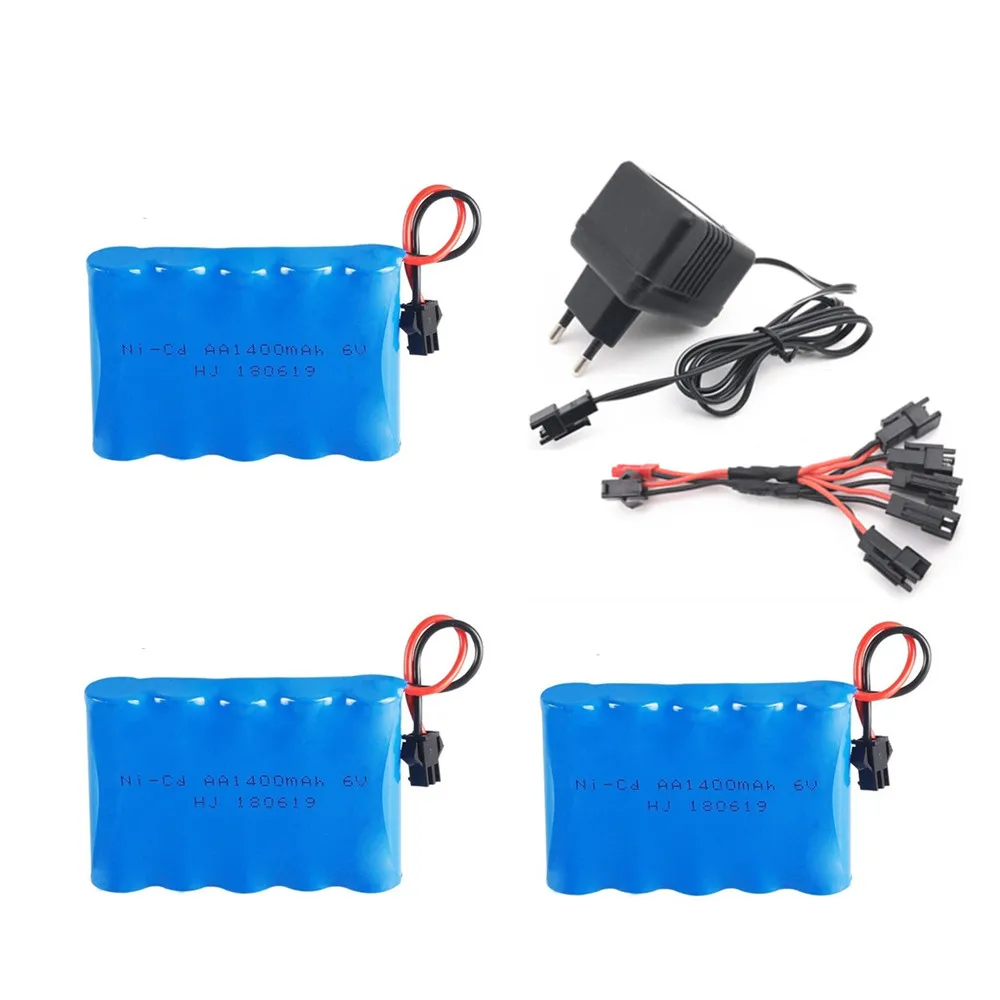 6 v 1400mah NICD батарея и зарядное устройство набор для Rc игрушки автомобили танки