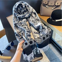 autumn and winter new style cashmere scarf women windproof thick warm scarf 200cm long tassel shawl women 200x65cm