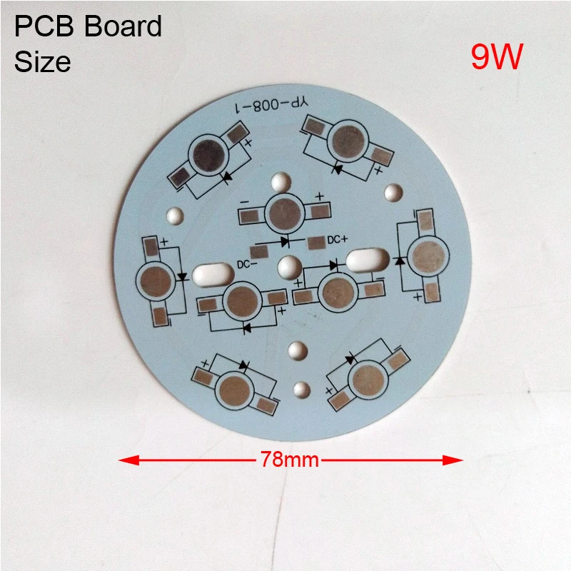 9W 78mm 1/5/10/50 шт База Светодиодный пластина pcb самодельный радиатор Панель для потолочного освещения, bulib свет Алюминий доска 1/3/4/5/7/9/12W подложка - Испускаемый цвет: 9W 78mm