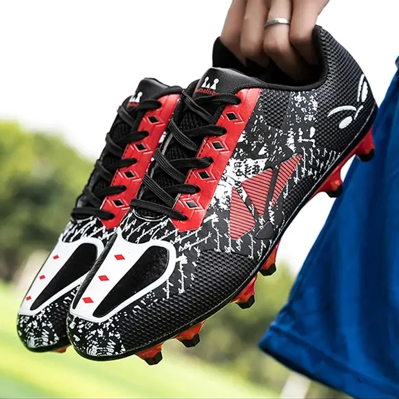 

2021 Sports Soccer Shoes for Men Women Student Football Boots Long Spikes TF Soccer Cleats Kids Women Football Shoes Size 32-45