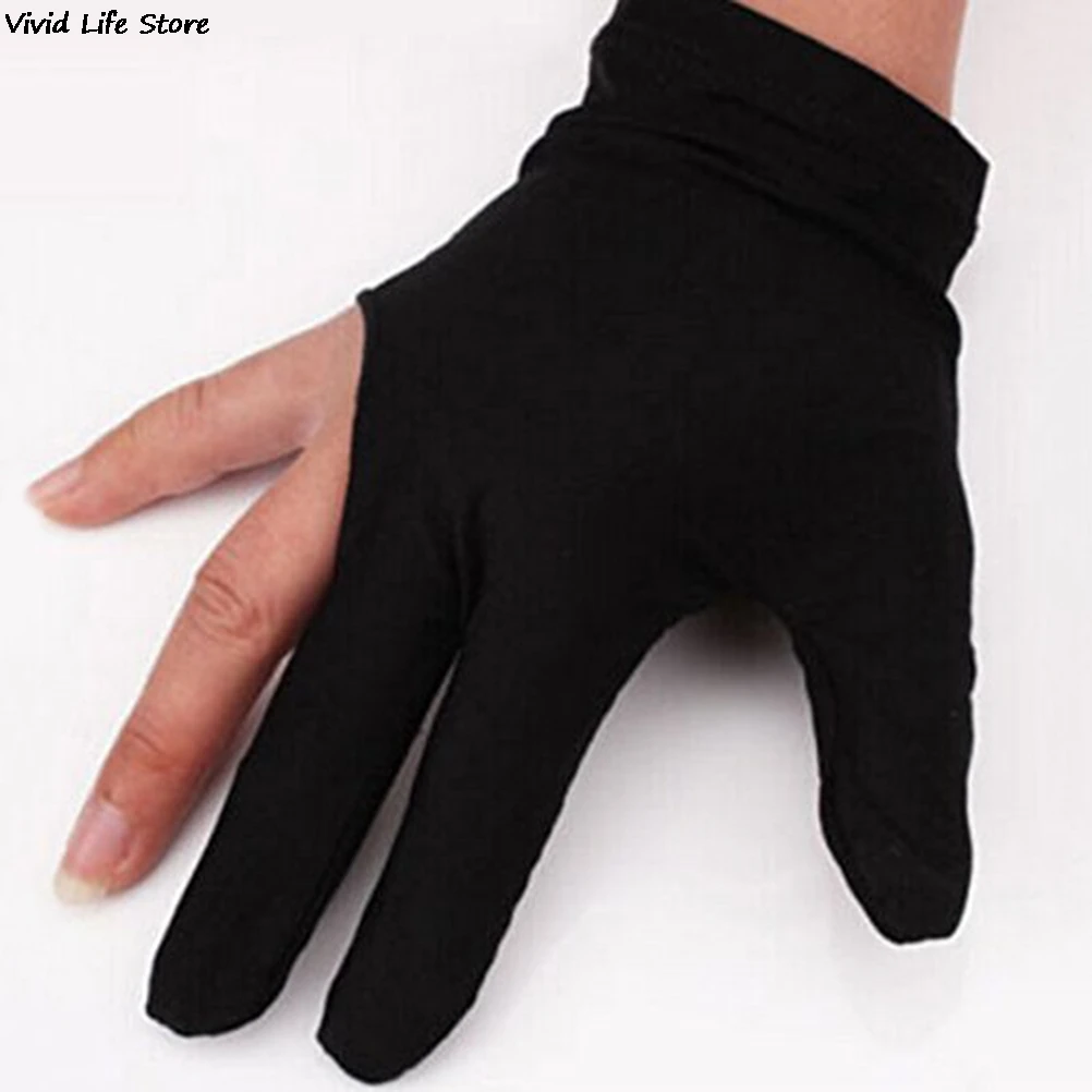 Spandex Snooker Billiard Cue Glove Pool Left Hand Open Three Finger Accessory for Unisex Women and Men 4 Colors | Спорт и