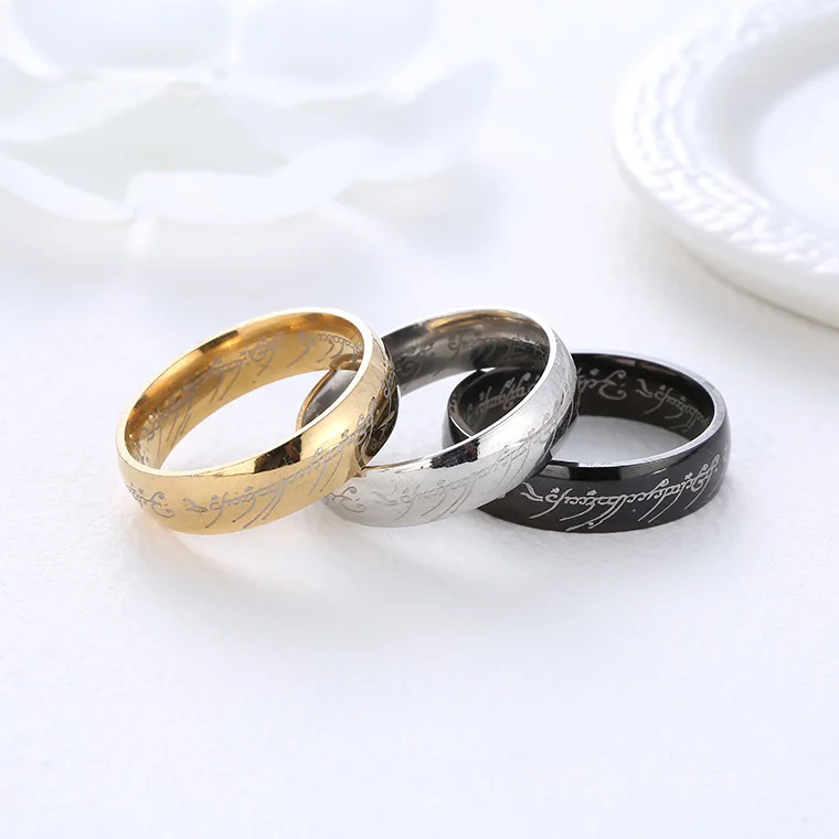 Ювелирные изделия из нержавеющей стали с изображением героев фильма одно кольцо