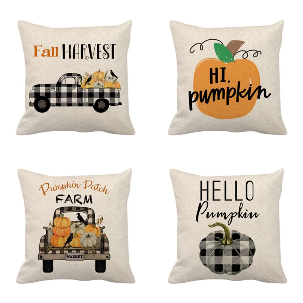 1/4/5 шт. Хэллоуин тыква но и льняная наволочка подушки для дивана автомобиля