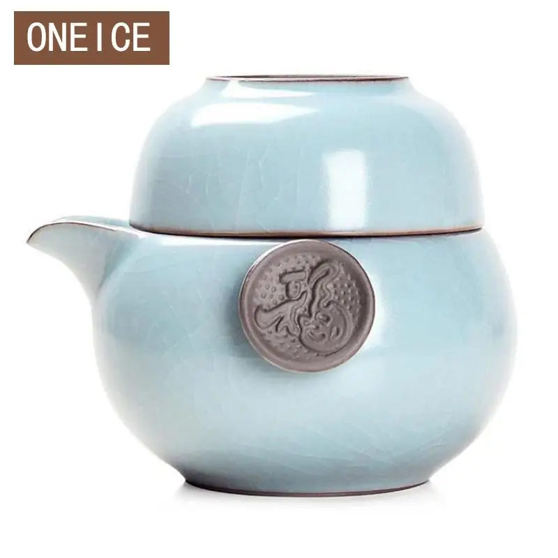 

Travel Quick Cup A Pot Of Travel Tea Set Imitation Kiln Ceramic Cover Teacup Large