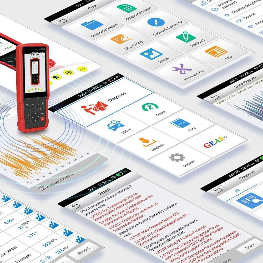 LAUNCH X431 CRP429 OBD2 сканер OBD OBDII EOBD диагностический инструмент все системы авто код читателя ключ инжектор кодирования DPF PK CRP429C