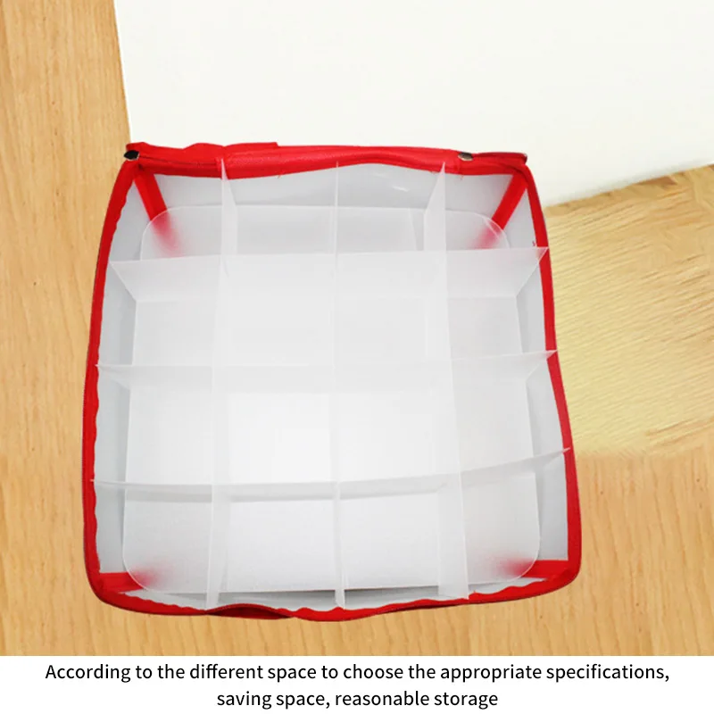 

Christmas Transparent Bauble Storage Box Xmas Tree Decoration Organizer Baubles Decor Bag Bauble Storage Divider Practical
