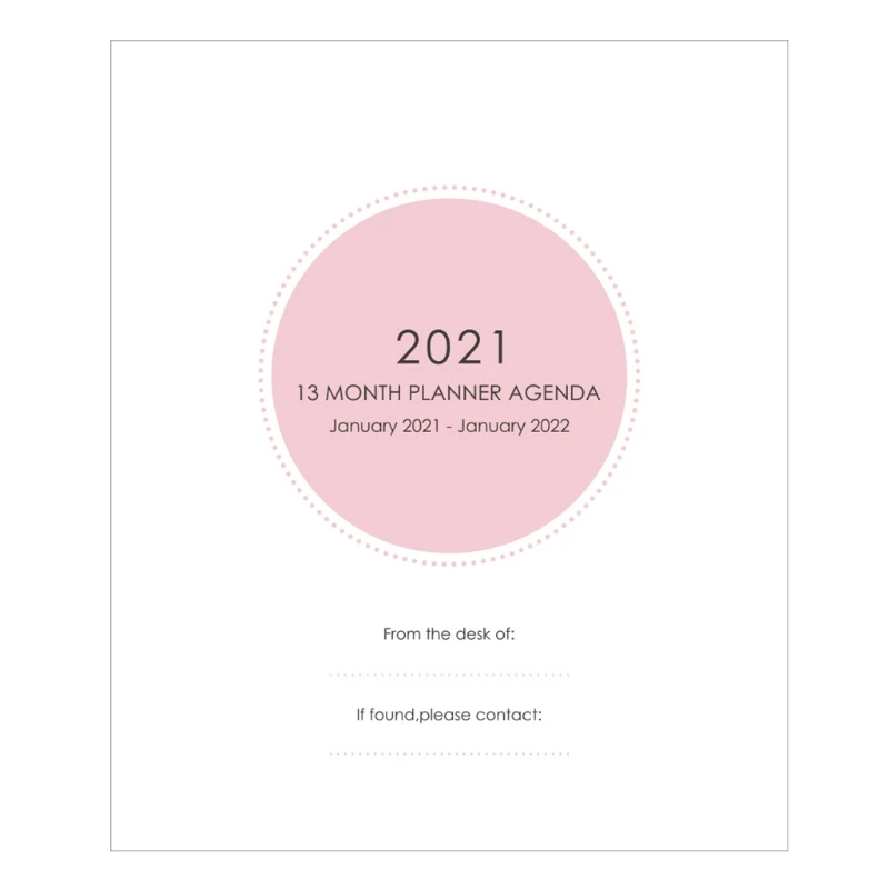 

2021 Agenda Planner Organizer Leather B5 English Thicken Notebook Journal Daily 1XCB