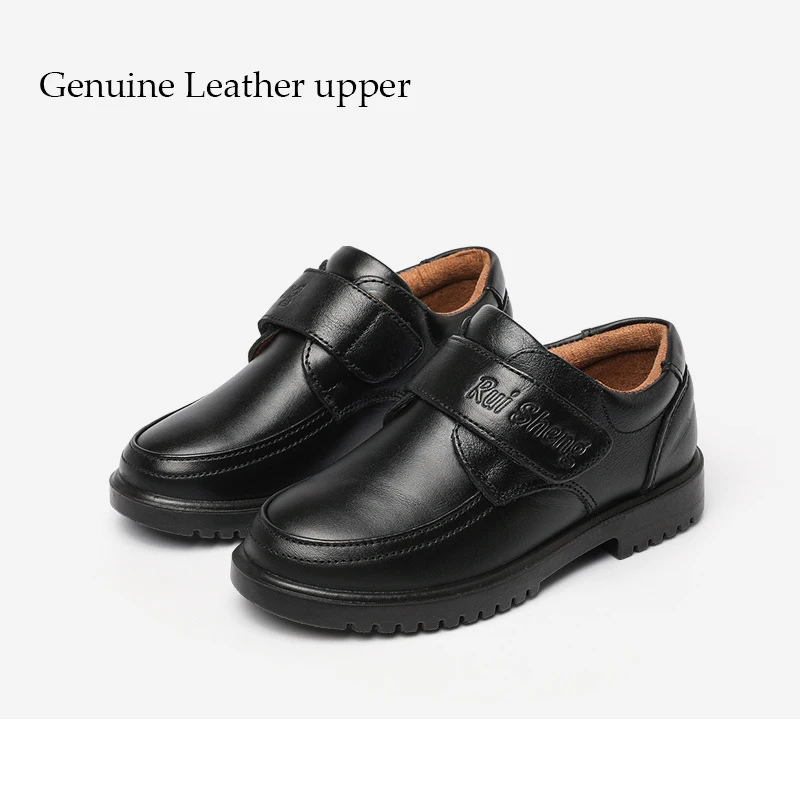

Туфли из натуральной кожи для мальчиков, Детская школьная обувь в британском стиле, мягкая черная обувь для выступлений