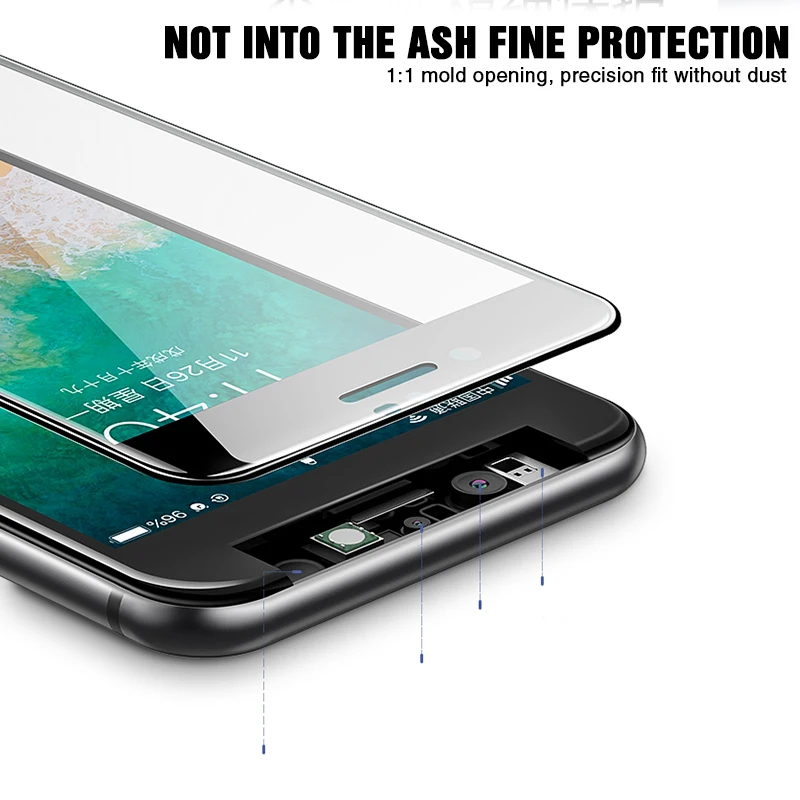 Защитное стекло для iPhone 8 7 6 6S Plus 5 5S SE закаленное стекло для экрана 9D изогнутое стекло на iPhone X XS Max XR Пленка чехол
