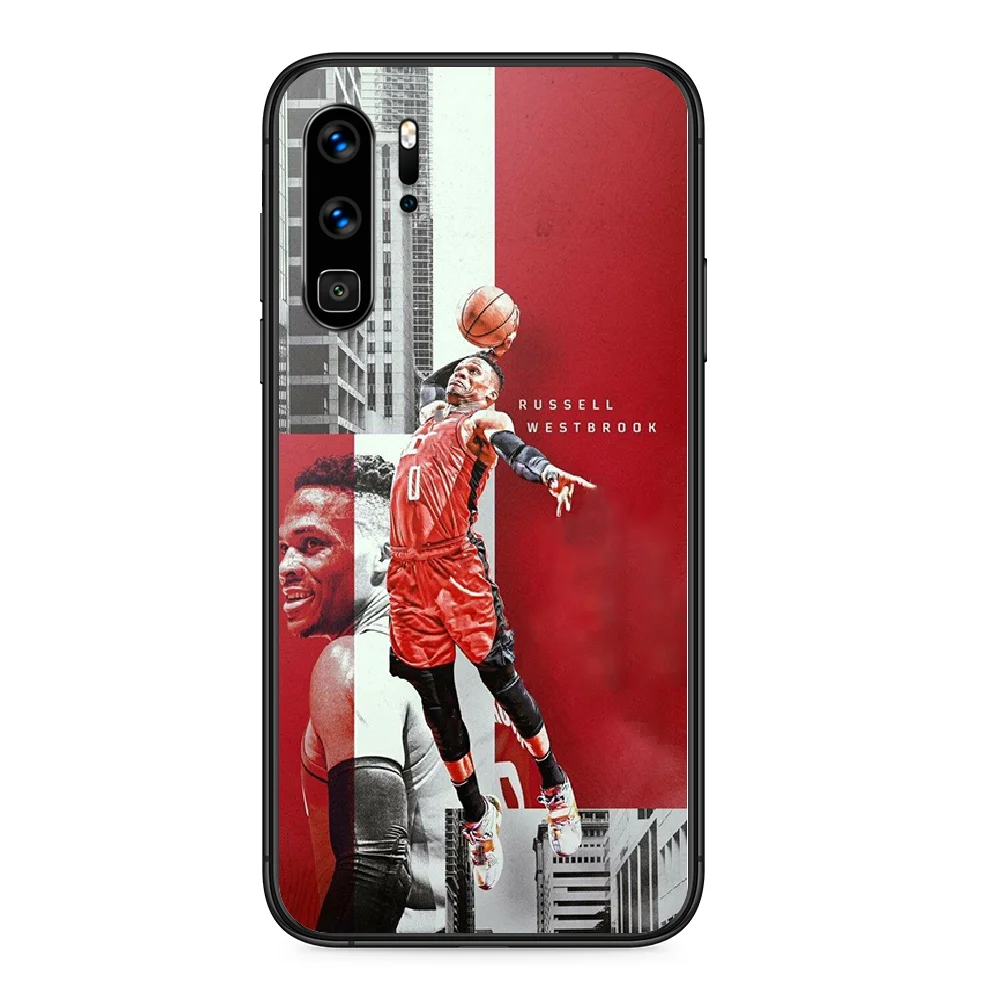 

Russell Westbrook basketball mvp Phone case For Huawei P 9 Smart 10 20 30 40 8 Lite Mini Z 2019 Pro black back soft coque tpu