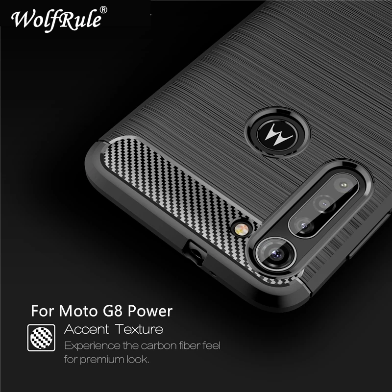 Чехол для Moto G8 Power противоударный ТПУ углеродное волокно чехол Motorola Cover Fundas XT2041-1 |