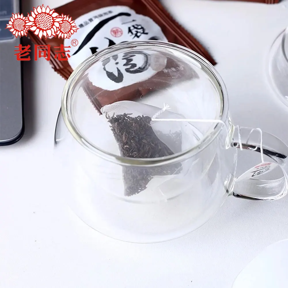 чай пуэр Haiwan 2017 Старые товарищи пакетика чая Спелый Пуэр 3gX15 Сумки|Заварники| |