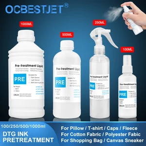 Светильник лый и темный спрей, зеркальная жидкость для предварительной обработки текстильного пигментного чернильного покрытия для принтера DTG, жидкость для печати