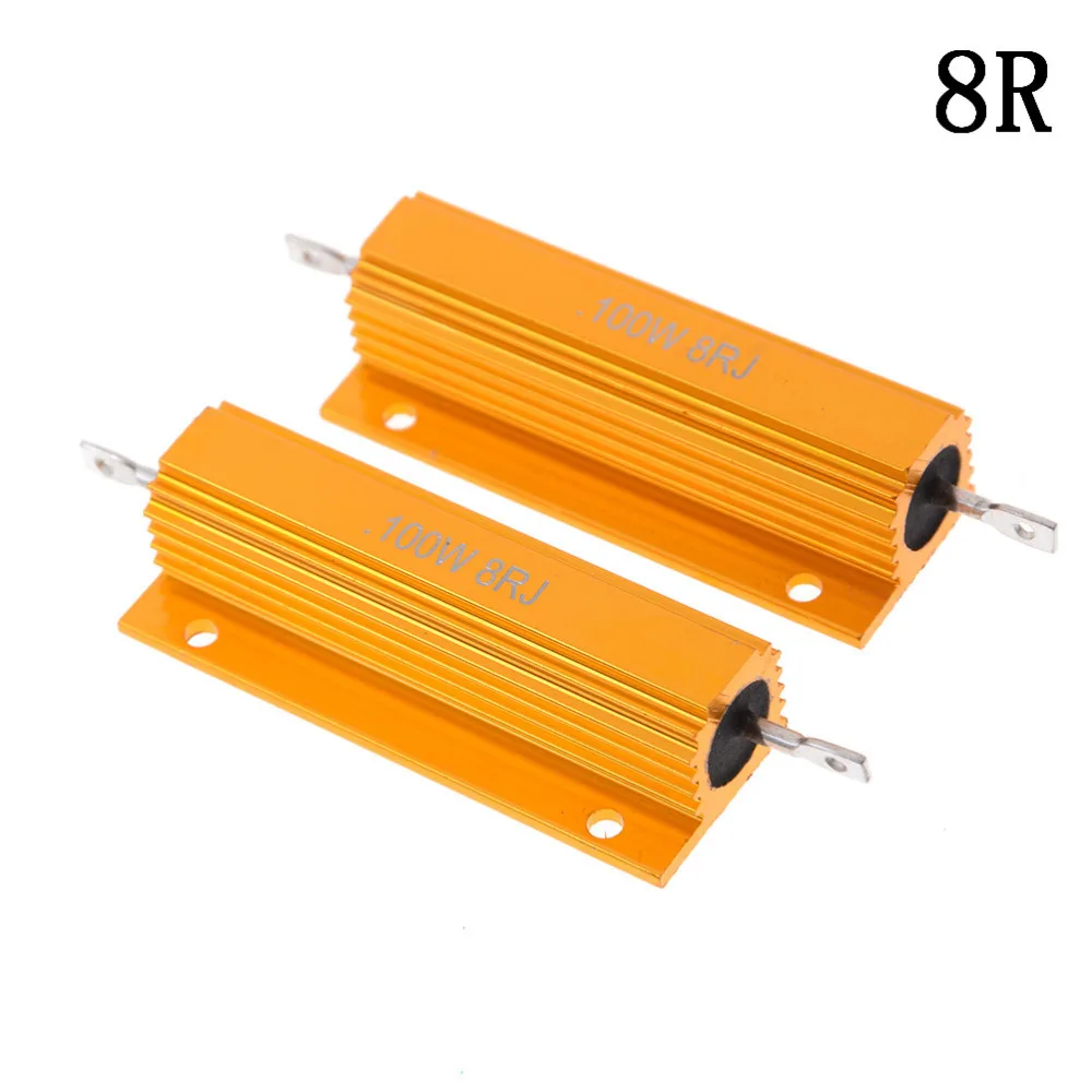 ZLinKJ 2 шт. 100 Вт Мощность корпуса алюминиевый корпус проволочный резистор 8Ohm 8R