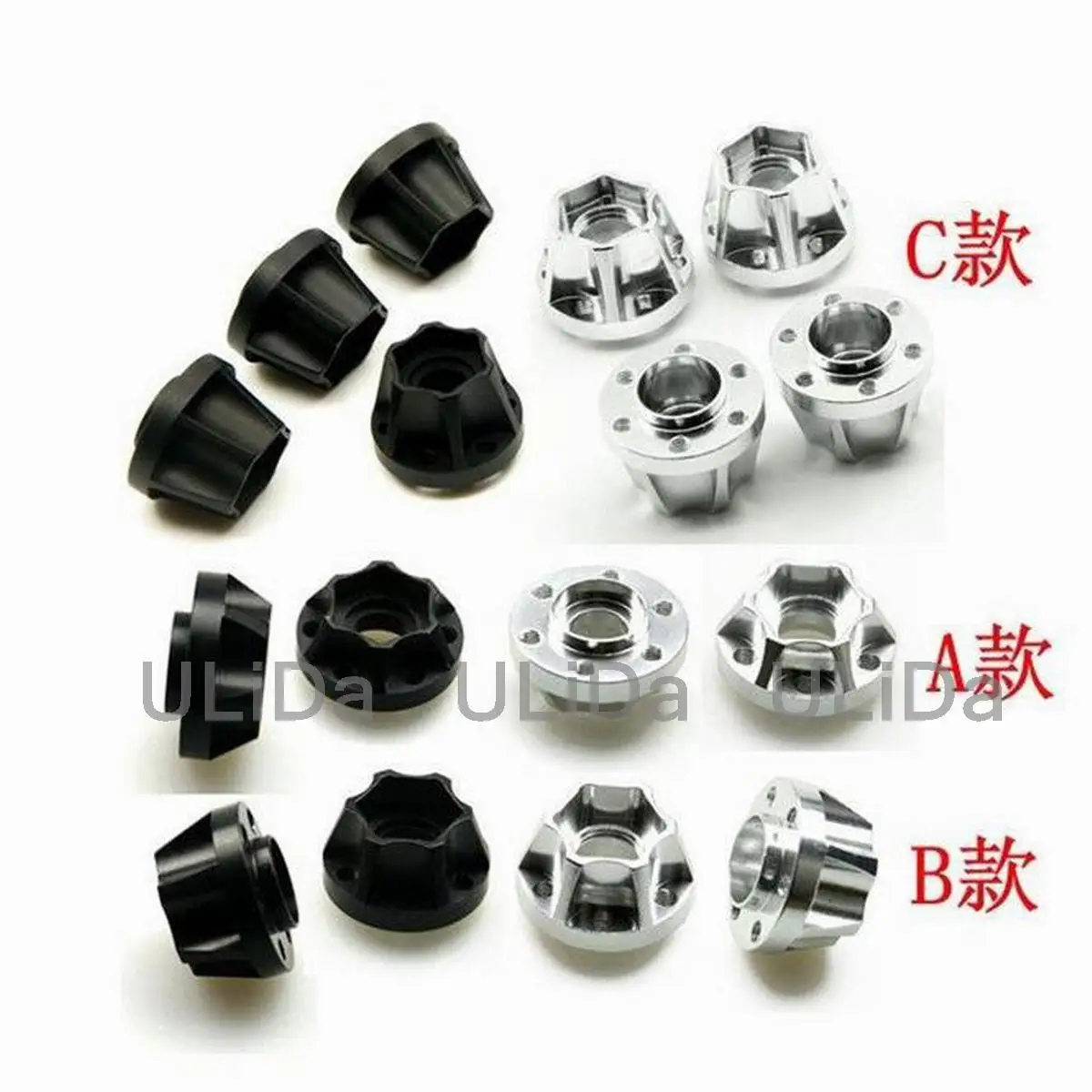 

2PCS 12mm Wheel Hex Hub Aluminum Alloy Metal for 1/10 RC Crawler Car 1.9 2.2 Wheel Rim Axial SCX10 Traxxas TRX4 D90 CC01