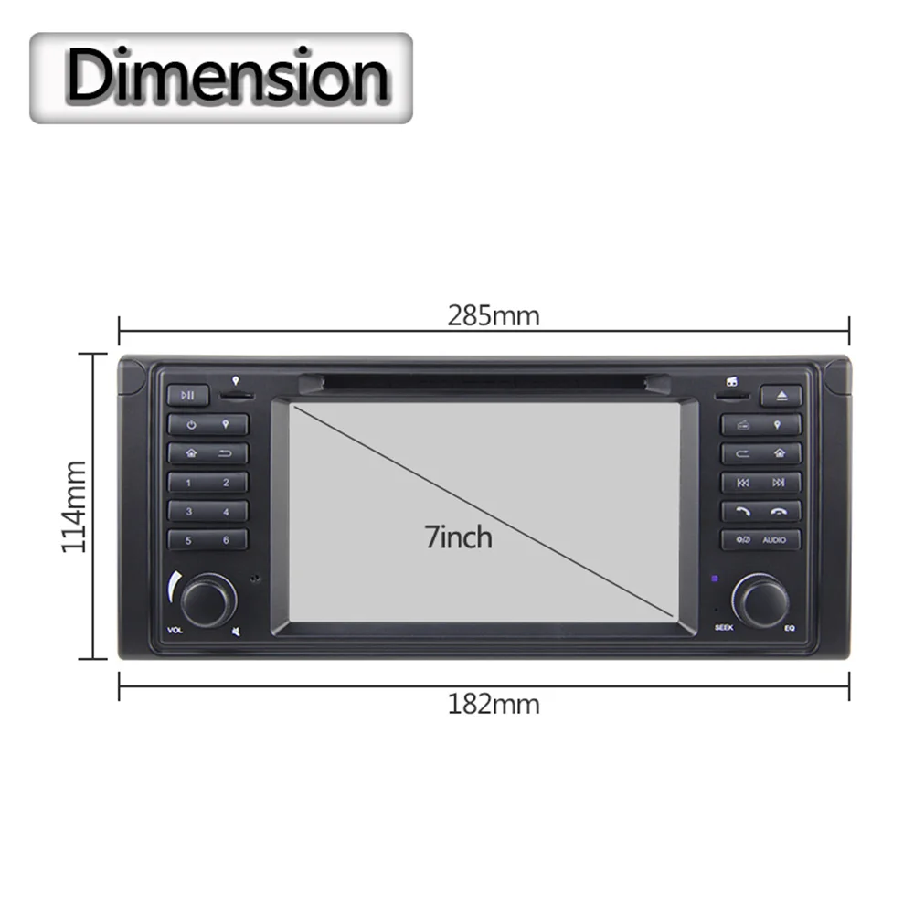 Автомагнитола Eunavi 1 Din 7 ''с GPS навигацией стерео для BMW E39 1996 2003 E53 X5