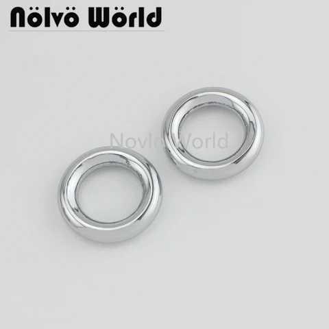 Мир Nolvo 5-20-100pcs 6 цветов 13,4 мм 1/2 дюйма хромированное металлическое уплотнительное кольцо сумка круглое кольцо литье под давлением из сплава кольцо ремесла