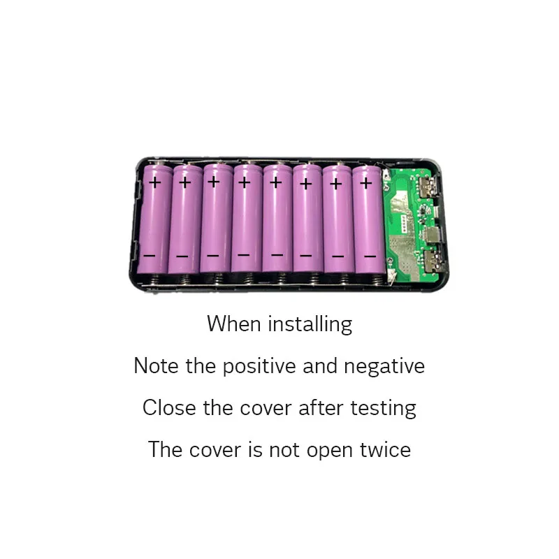 8x18650 digital display power bank battery box portable diy kit mobile battery charger box mobile phone charger shell for iphone free global shipping