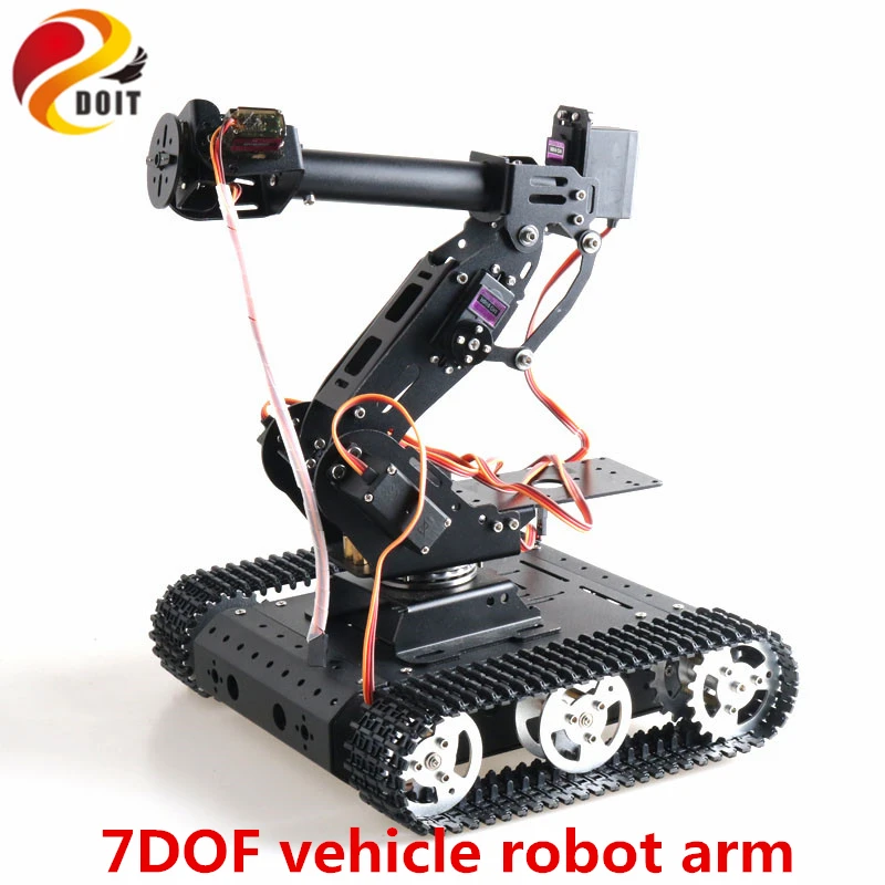 SZDOIT полностью металлический 7DOF Роботизированный рычаг + TC100 комплект шасси для