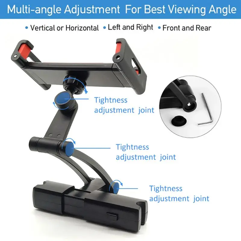 Универсальный подголовник для автомобильного сидения держатель для всех 5 до 13 дюймов мобильных телефонов или планшетов