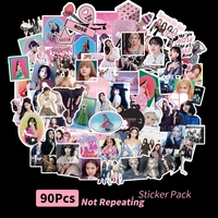 kpop album self made paper lomo sticker photo sticker poster hd photocard 90 pcs how you like that sticker fans collection