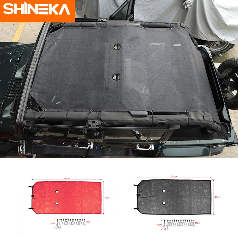

SHINEKA Roof Net For Jeep JK Sunshade Mesh Anti UV Sun Protection Cover for Jeep Wrangler JK 2007-2017 4-Door Car Accessories