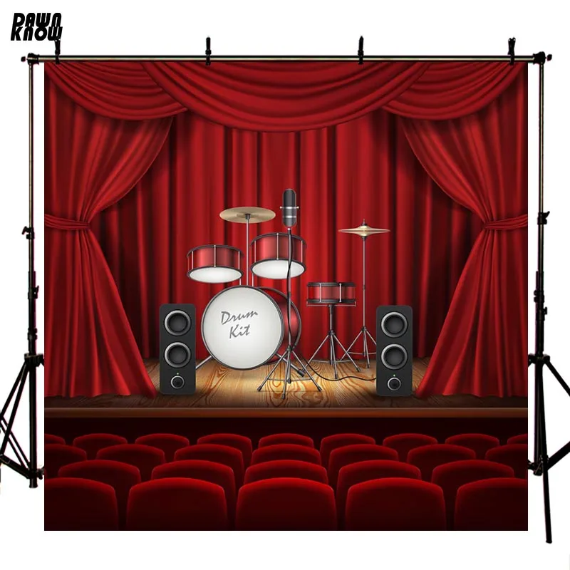 Фон для концертных фотографий dawnзнаем красный занавес барабан фотосессия