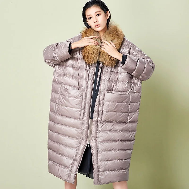 Beste Herfst Oorspronkelijke Ontwerp Winter Vrouwen Casual Ultra Losse Licht Witte Eend Donsjack Oversized Womens Puffer Jas Abrigo Mujer